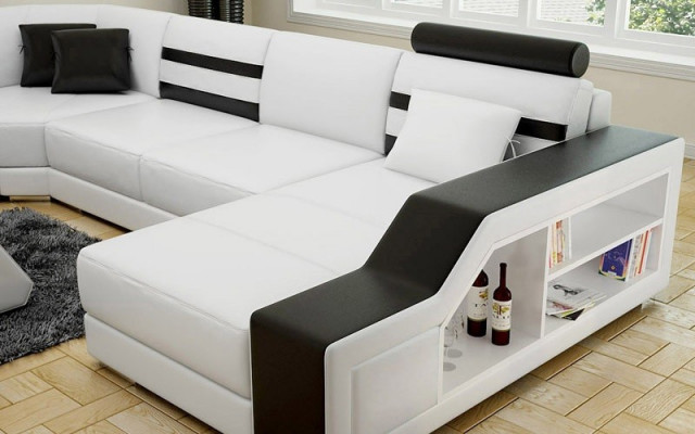 Corner sofa couch upholstery corner set living landscape leather design corner U shape