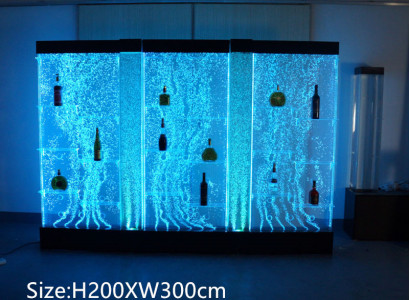 Water Wall Bar Counter Shelf Led Water Column Restaurant Decoration