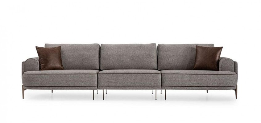 Three-seater sofa, 3-seater fabric sofa, modern sofas, gray fabric couch, new