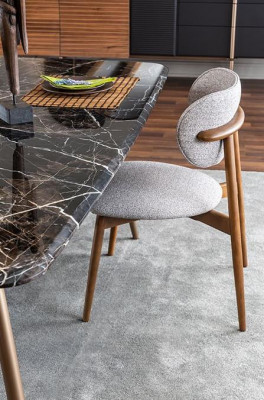 Dining table dining group dining room chairs sideboard set 7-piece marble black