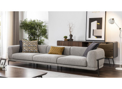 Three-seater sofa 3 seater fabric sofa modern gray fabric couch new
