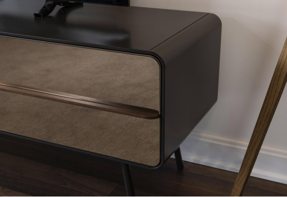 RTV lowboard, TV stand, shelves, sideboard, living room, wood, brown, modern