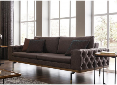 Three-seater sofa, 3-seater fabric sofa, modern sofas, gray fabric couch, new.