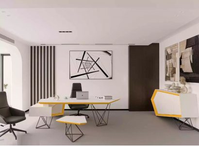 Office study corner desk coffee table sideboard modern white