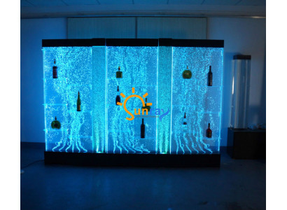 LED Shelf Bar Water Wall Deco Column Illuminated Water Walls Bar Counter