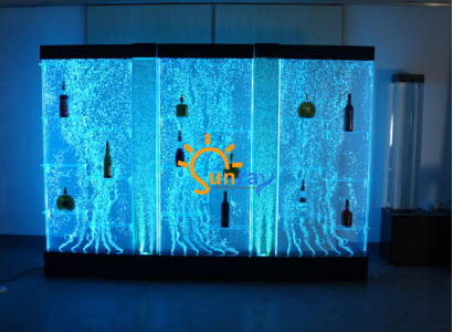 LED Shelf Bar Water Wall Deco Column Illuminated Water Walls Bar Counter