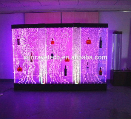 LED Shelf Bar Water Wall Deco Column Illuminated Water Walls Bar Counter