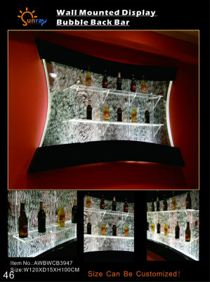 Regale Design Illuminated LED Water Wall Bar Shelf Column Water Columns