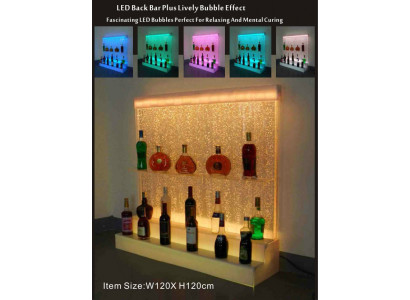 LED water wall shelf bar equipment unusual shelves cabinet glass