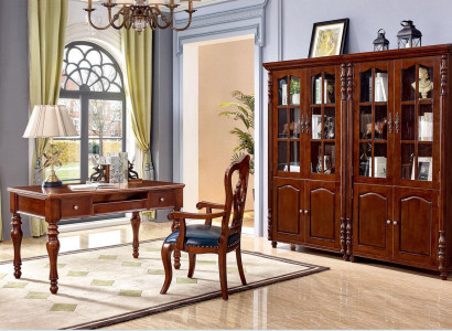 Office set desk study room 4-piece. Chair 2x bookshelf office furniture