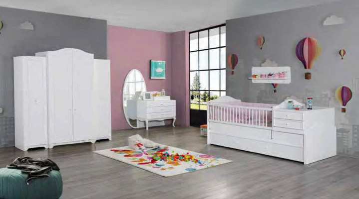 Modern dresser wood bedroom youth children's room white furniture design new