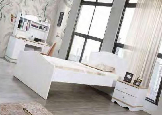 Complete youth room children's room set bed wardrobe chest of drawers 5-piece furniture