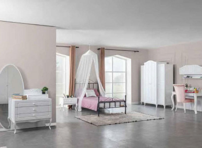 Bedroom Set Bed Nightstand Dresser Bedroom Youth Room 6-piece Furniture