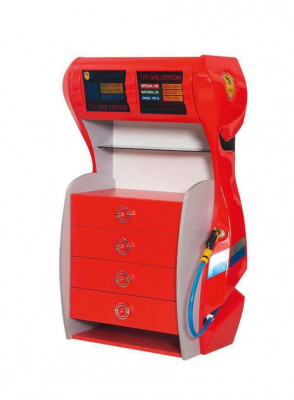 Gas station dresser with drawers children's room modern furniture shelf wood room