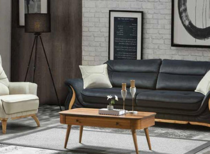 Design Sofa 3+1 Seat Armchair Couch Upholstery Luxury Classic Faux Leather Couches