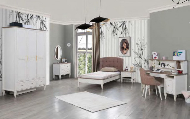 Dresser Wood Bedroom Modern Youth Children's Room White Furniture Design New