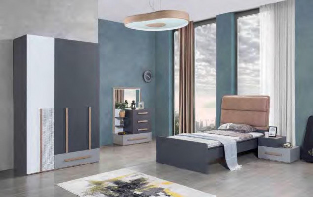 Youth room bed wardrobe dresser desk wardrobe 5-piece set