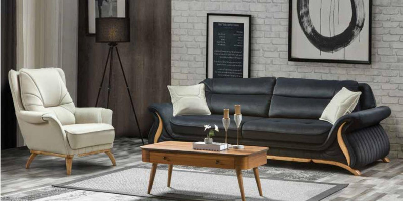 Sofa Couch Upholstery 3-Seater Faux Leather Sofas Couches Seat Sets Design