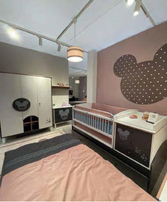 Baby crib with changing table shelf child infant beds wood bed multifunctional