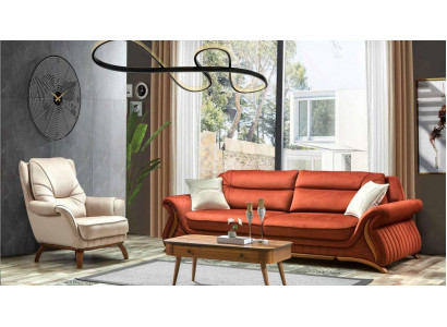 Sofa Couch Upholstery 3+1 Seat Faux Leather Sofas Armchair Seating Suites Design