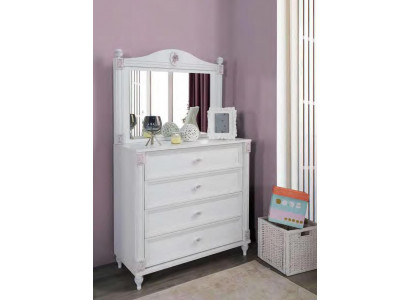 Dresser with mirror children's room children's wardrobe girl youth room white furniture