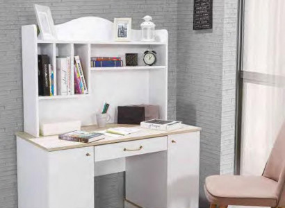 Modern desk with shelves, youth room, children's room, designer furniture, luxury