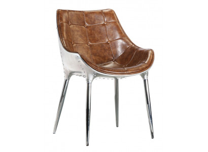 Design upholstered chair chairs seat back office dining room 1x chair leather chair