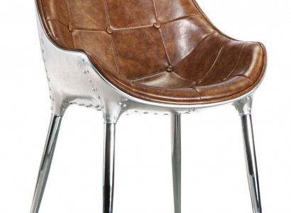 Design upholstered chair chairs seat back office dining room 1x chair leather chair