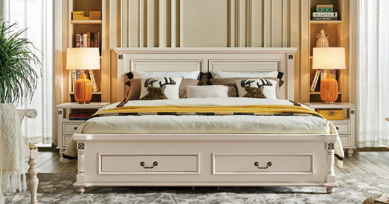 Double hotel beds bedroom 180x200 cm wood wooden bed bed design luxury