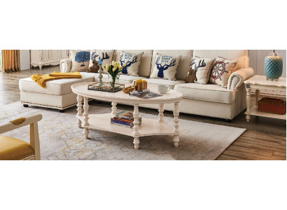 Oval coffee table living room design luxury side table wood table