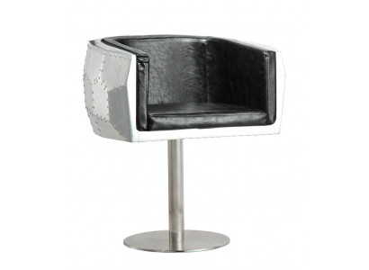 Chair chairs leather aluminum design furniture dining room armchair aviator genuine leather
