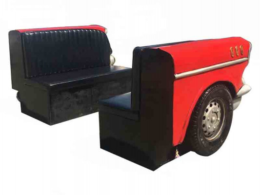 Double Car Sofa Diner Sofa Couch Car Furniture USA Interior Decoration Model Leather