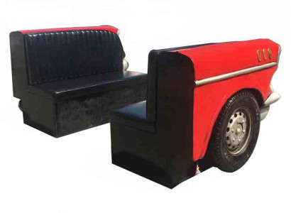Double Car Sofa Diner Sofa Couch Car Furniture USA Interior Decoration Model Leather