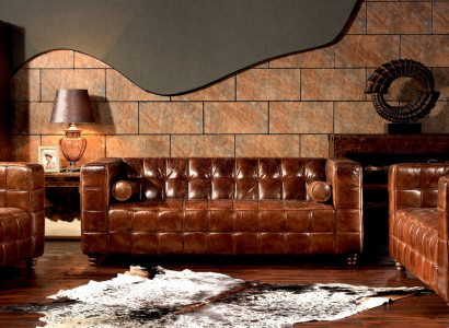 Classic genuine leather couch upholstery sofa set seating furniture couches 3-piece new