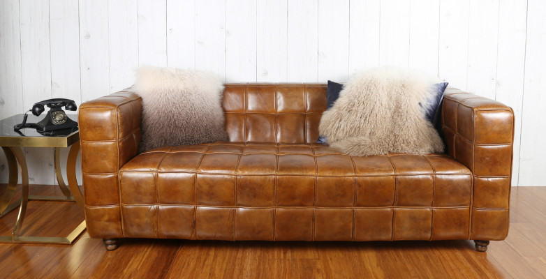 Classic genuine leather couch upholstery sofa set seating furniture couches 3-piece new