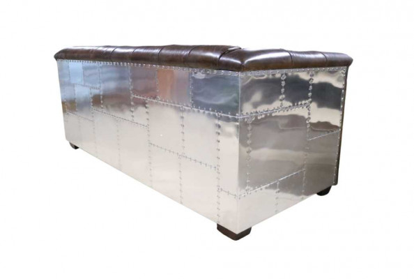 Sofa 3-Seater Chesterfield 3-Seater Vintage Brown Shabby Leather Sofa