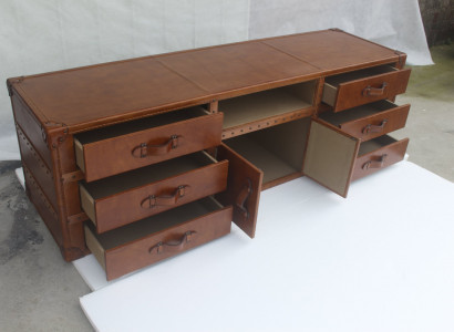 Furniture Sideboard Dresser Vintage Sideboard Luxury RTV Sideboard Cabinet Leather New
