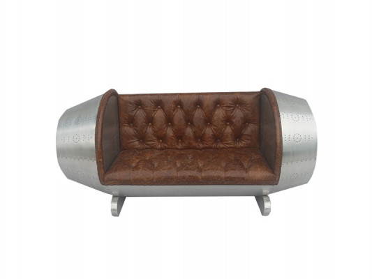 Aluminum Sofa Leather Sofa Furniture Airplane Jet Engine Luxury Furniture Jack Union New