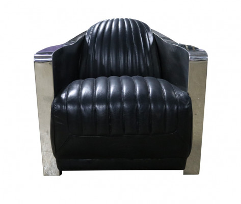 Genuine Leather Vintage Leather Armchair Deco Design Chair Rocket Union Jack Vintage