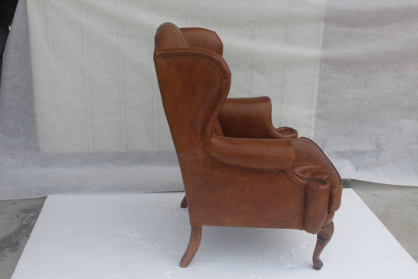 Chesterfield Leather Armchair Wingback Chair Vintage Club Chair Executive Chair Wingback Chair