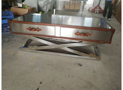 Vintage coffee table living room table tables aluminum table coffee table aviator