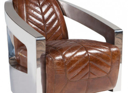 Vintage Retro Chair Leather Armchair Lounge Club Design Luxury Furniture Airplane
