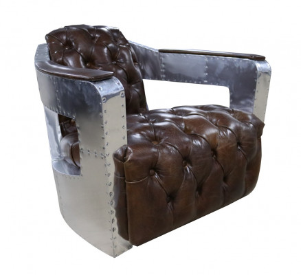 Beautiful vintage Chesterfield wingback armchair club chair airplane
