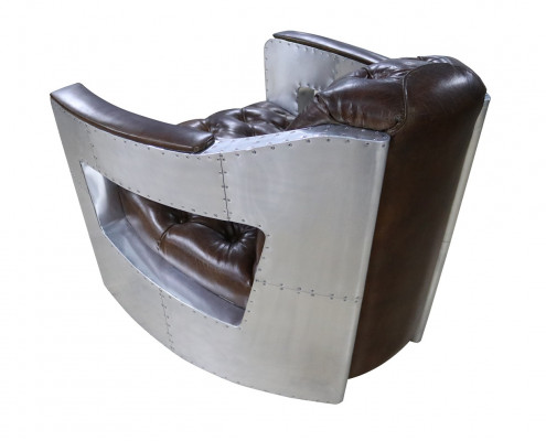 Beautiful vintage Chesterfield wingback armchair club chair airplane