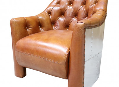 Leather armchair airplane design club chair leather armchair aviator vintage leather