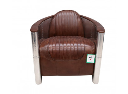 Leather armchair, aviator armchair, Art Deco club armchair, cocktail armchair, TV armchair.