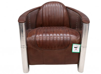 Leather armchair, aviator armchair, Art Deco club armchair, cocktail armchair, TV armchair.