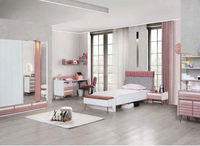 Youth room children's room complete set youth bed desk wardrobe furniture