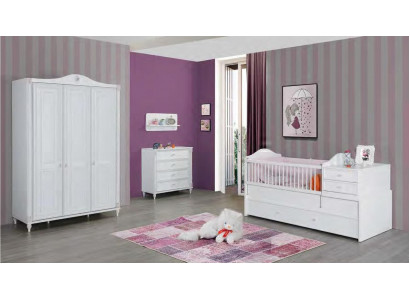 Children's room 3-piece set bedroom wardrobe chest of drawers youth room furniture