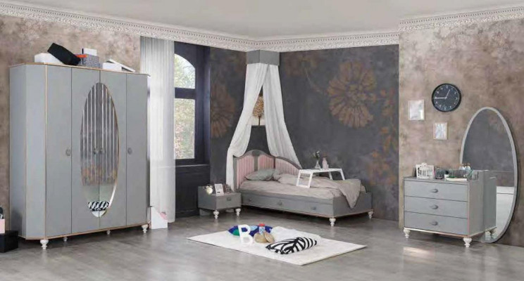 Complete youth room children's room bed wardrobe desk 5-piece furniture